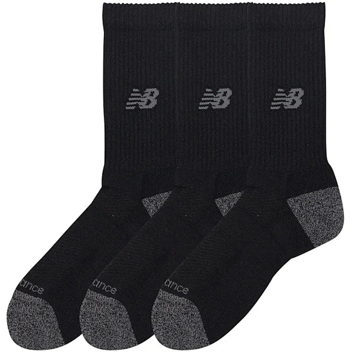 3 PAIRS OF NEW BALANCE ACTIVE CREW SOCKS (MID)