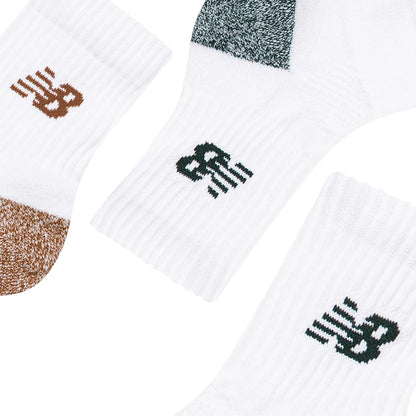 3 PAIRS OF NEW BALANCE ACTIVE CREW SOCKS (ANKLE)
