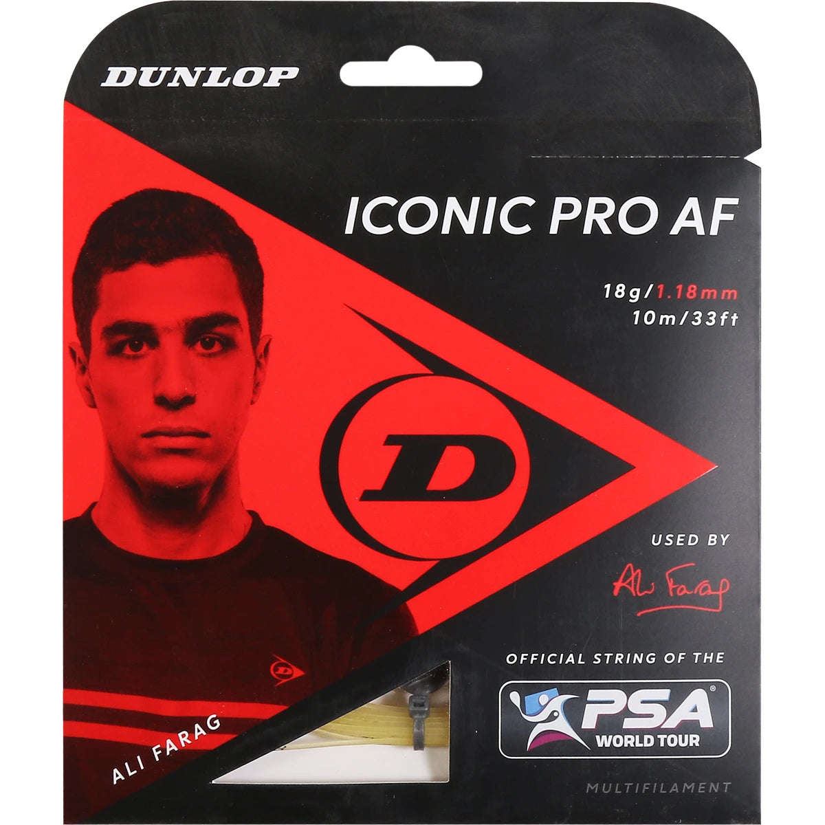DUNLOP ICONIC PRO AF SQUASH STRING (10M SET)