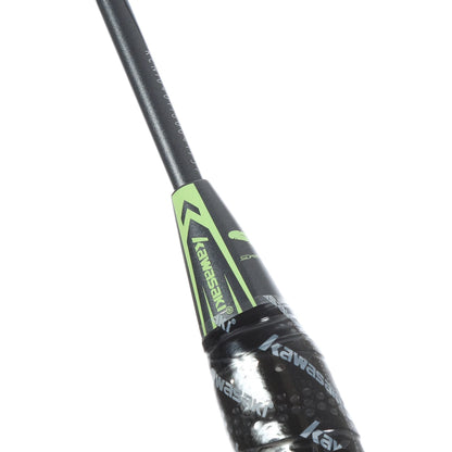 BADMINTONSCHLÄGER KAWASAKI SUPER LIGHT L6 SCHWARZ GRÜN (OHNE BESAITUNG)