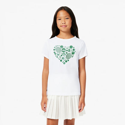 T-SHIRT LACOSTE JUNIOR FILLE CORE PERFOMANCE GRAPHIC