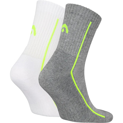 2 PAIRS OF HEAD PERFORMANCE CREW SOCKS (MID)