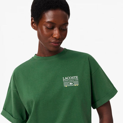T-SHIRT LACOSTE FEMME ROLAND GARROS GRAPHIQUE
