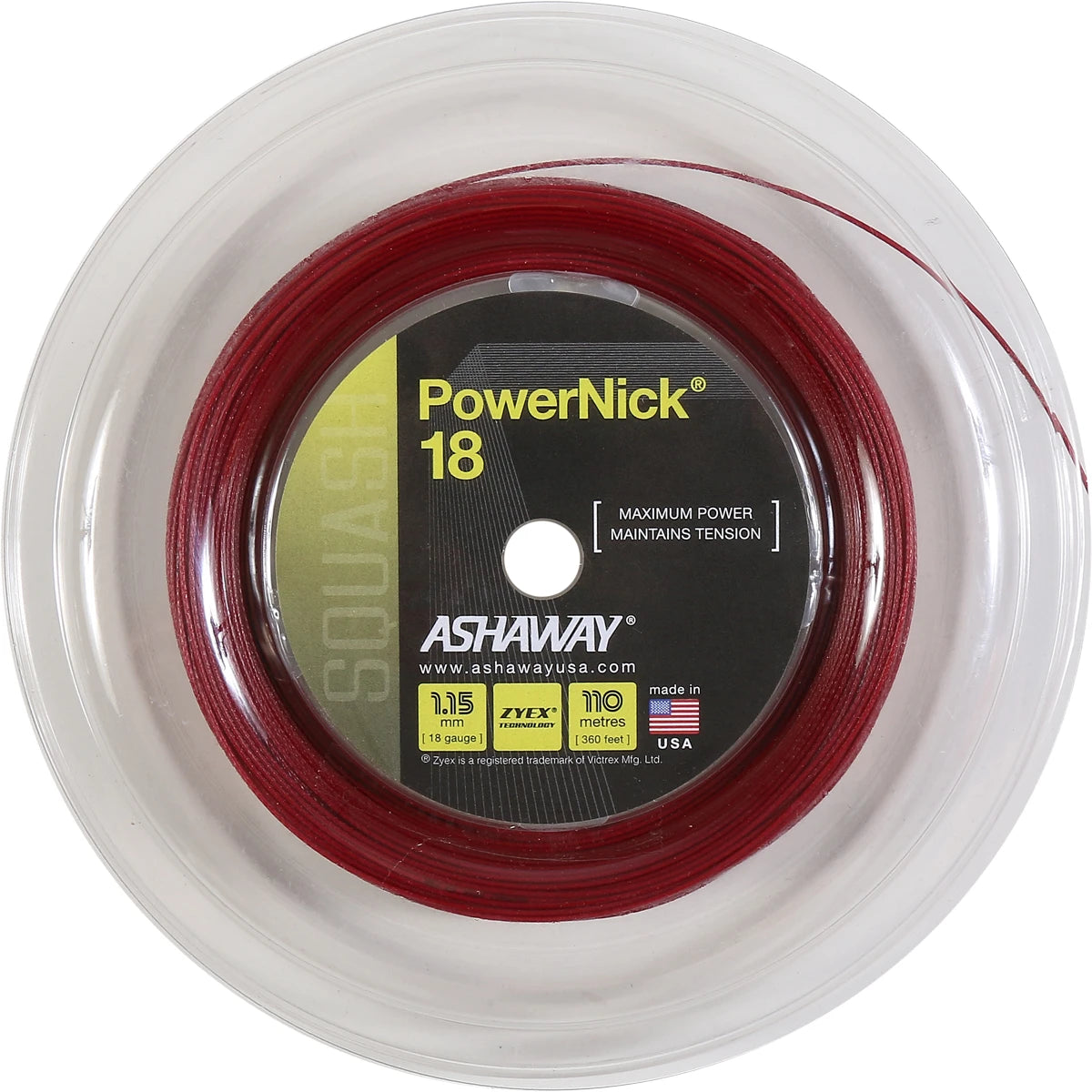 SQUASH REEL ASHAWAY POWERNICK 18 (110 METRES)