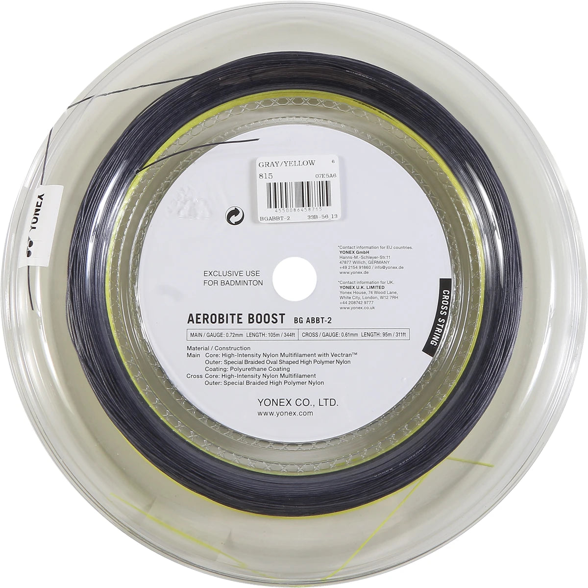 BOBINE BADMINTON YONEX BG AEROBITE BOOST (200 METRES)