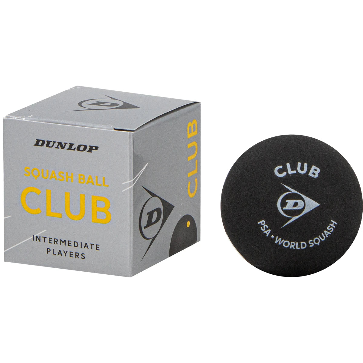 SQUASHBÄLLE DUNLOP CLUB (EINZELNER GELBER PUNKT x12)
