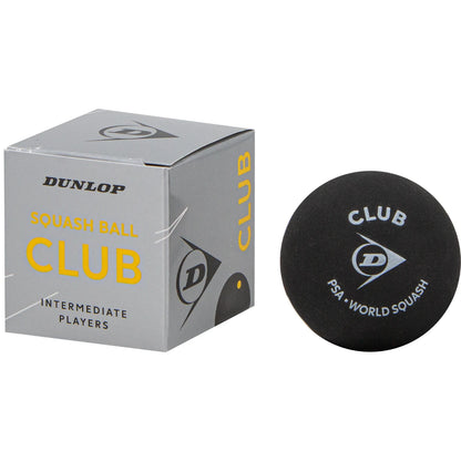 SQUASHBÄLLE DUNLOP CLUB (EINZELNER GELBER PUNKT x12)
