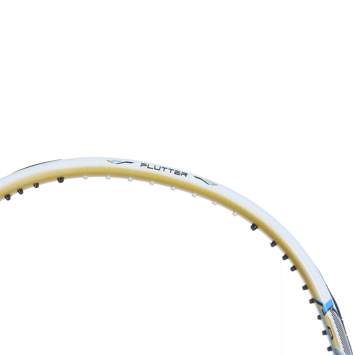 RAQUETTE DE BADMINTON HUNDRED FLUTTER S ZOOM WHITE-GOLD