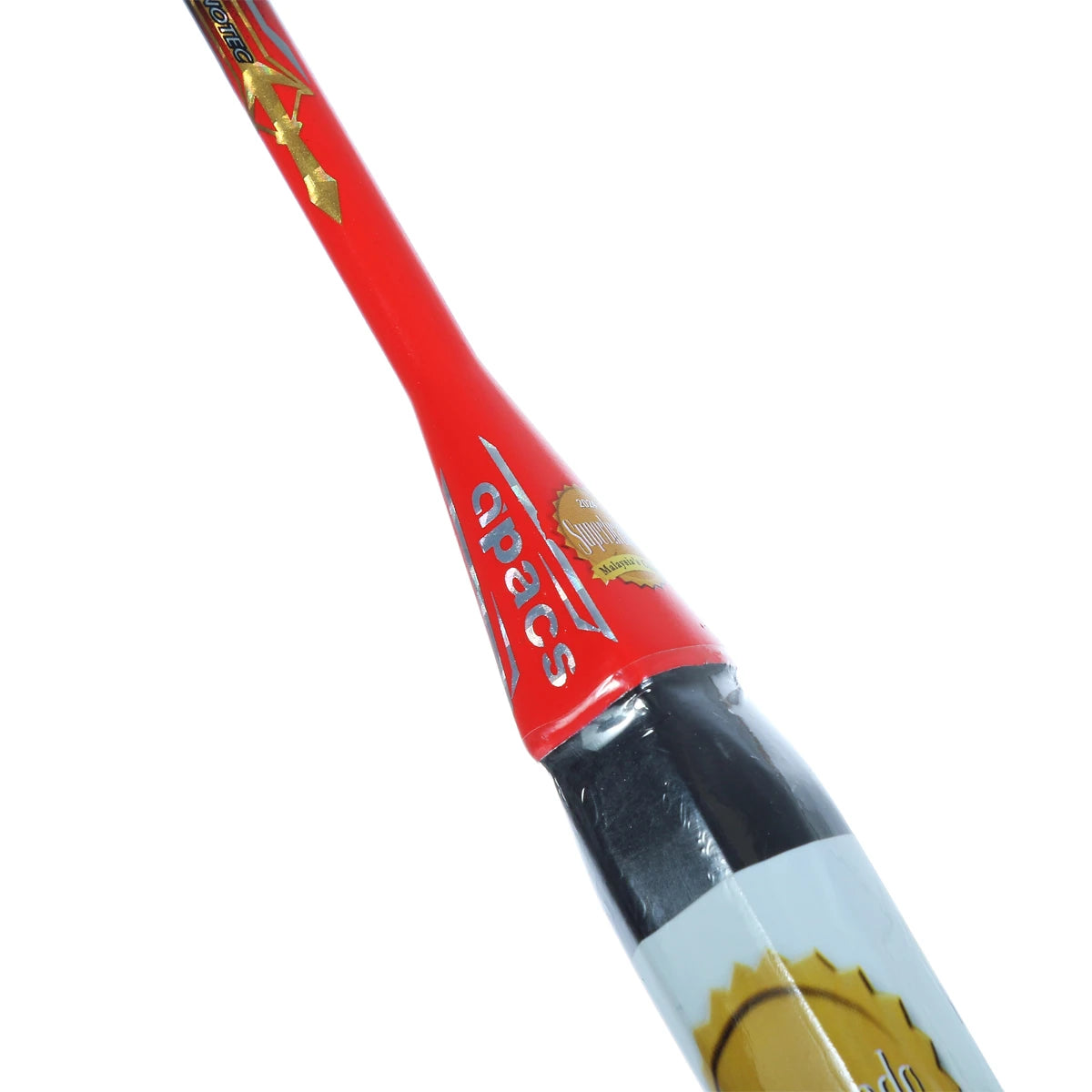 BADMINTONSCHLÄGER APACS FEATHER WT 55 8U SCHWARZ/ROT (OHNE BESAITUNG)