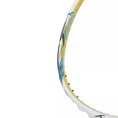 RAQUETTE DE BADMINTON HUNDRED FLUTTER S ZOOM WHITE-GOLD