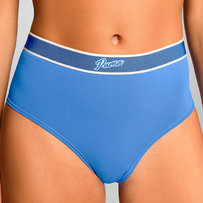 PUMA WOMEN'S HIGH-WAIST BRAZILIAN BRIEF MICROFIBRE