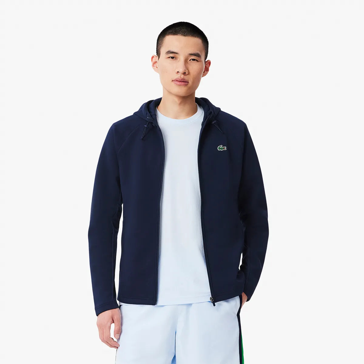 LACOSTE CORE PERFORMANCE SWEATSHIRT MIT KAPUZE FZ MESH