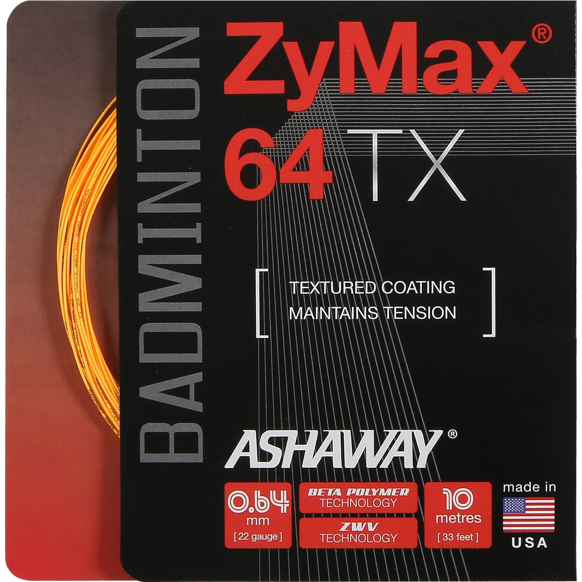 CORDAGE BADMINTON ASHAWAY ZYMAX 64 TX (10 METRES)