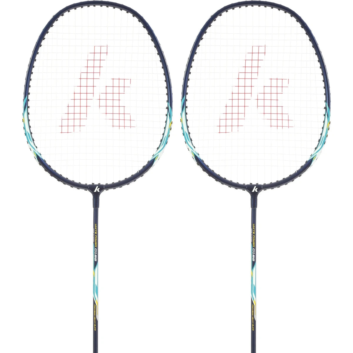 LOT DE 2 RAQUETTES DE BADMINTON KAWASAKI UP-0182 BLUE (CORDEE)