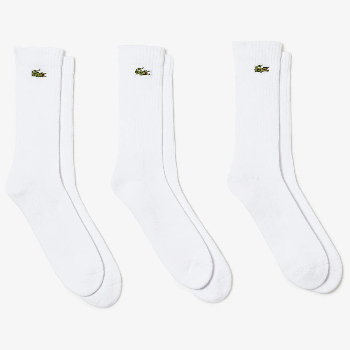 3 PAIRS OF LACOSTE ATHLETE SOCKS (MID)