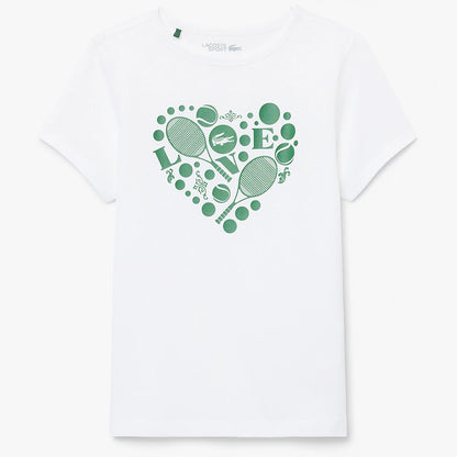 T-SHIRT LACOSTE JUNIOR FILLE CORE PERFOMANCE GRAPHIC