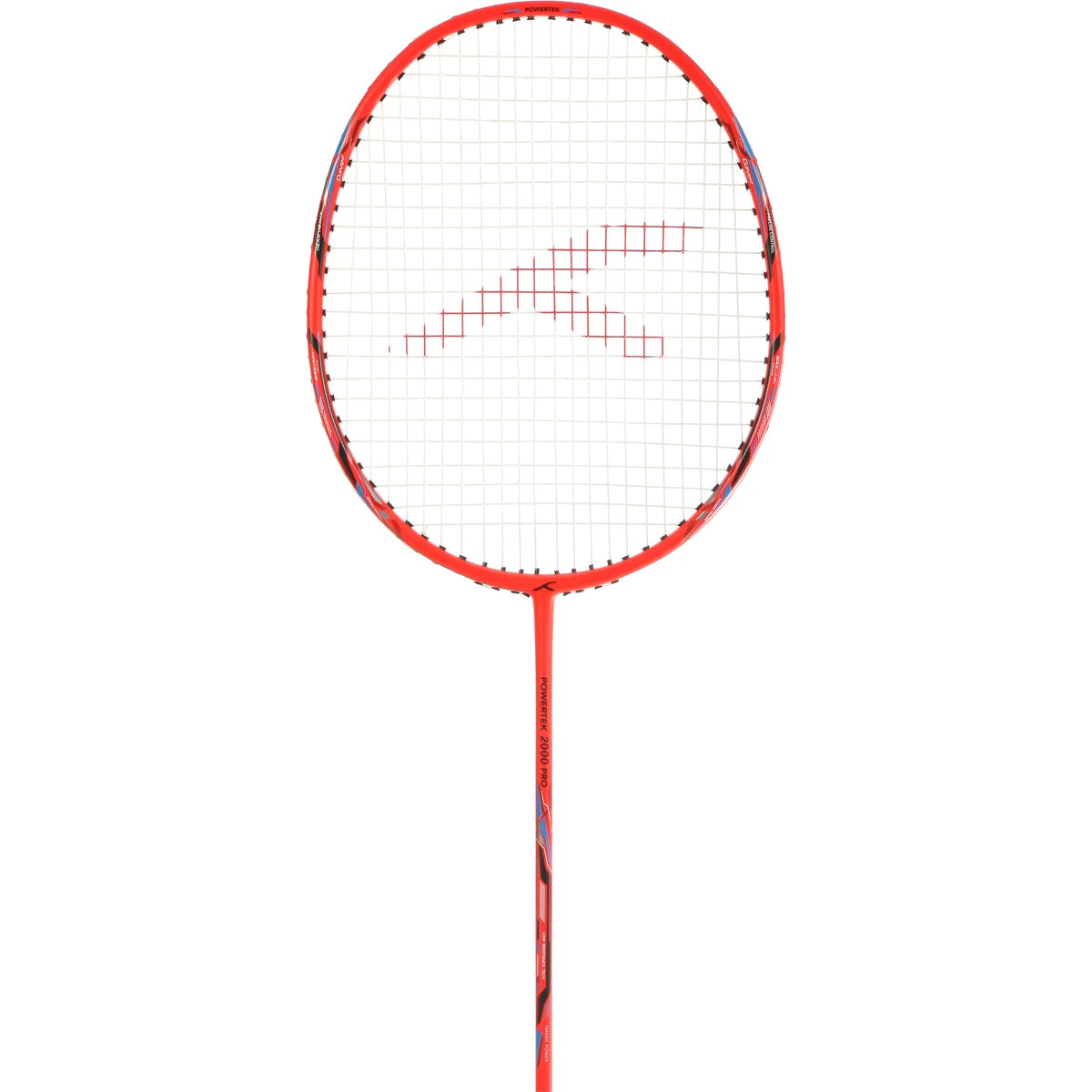 BADMINTONSCHLÄGER HUNDRED POWERTEK 2000 PRO ROT (BESAITET)