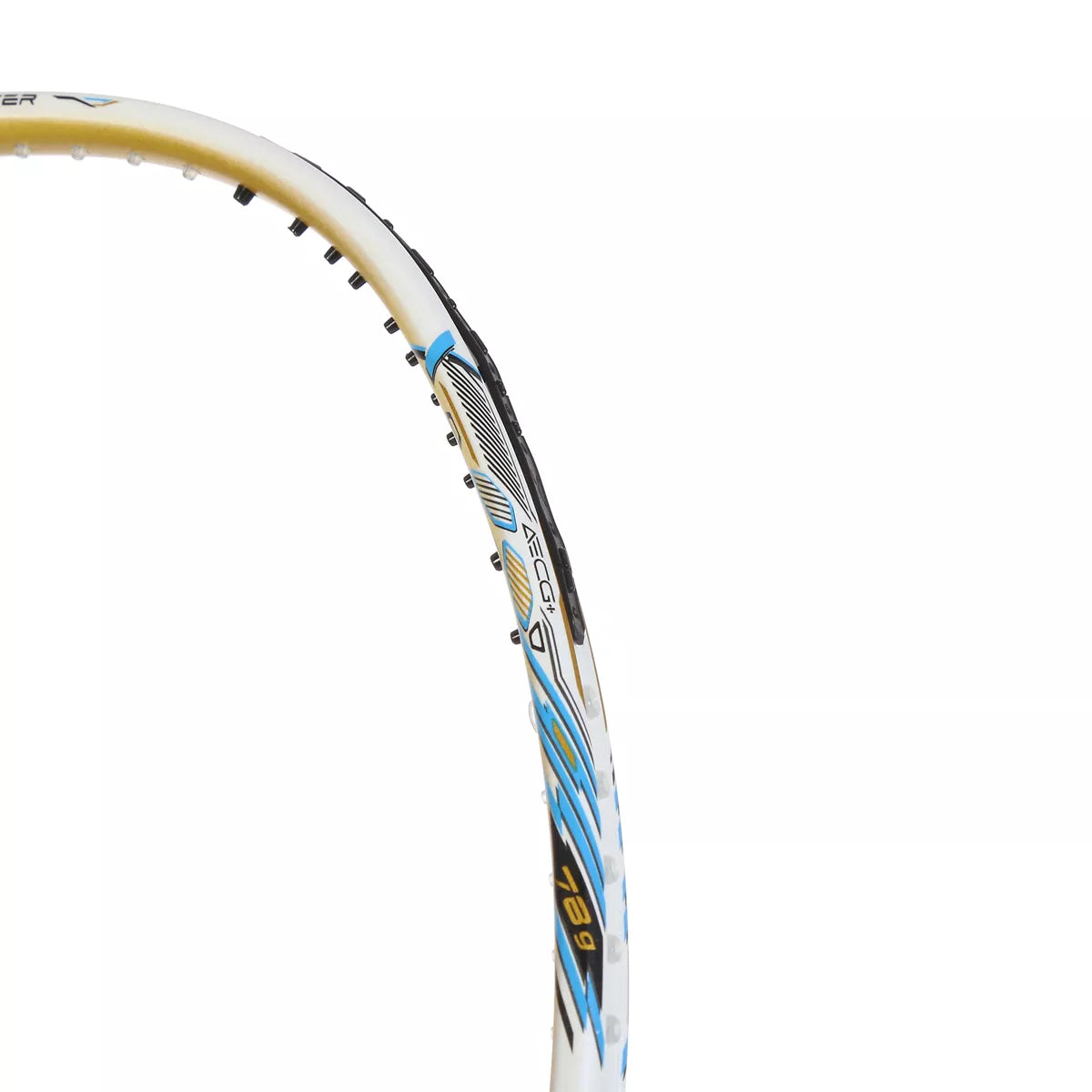 RAQUETTE DE BADMINTON HUNDRED FLUTTER S ZOOM WHITE-GOLD