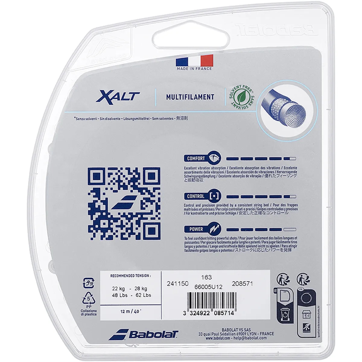 BABOLAT XALT STRINGING (12 METRES)