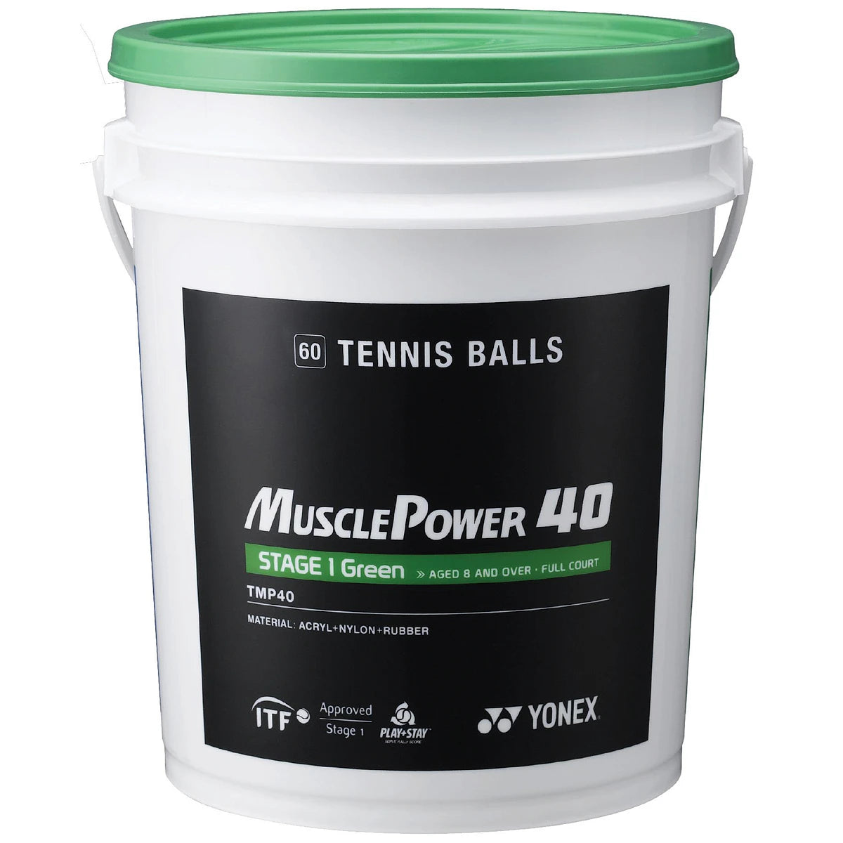 BARIL DE 60 BALLES YONEX TMP-40 VERTES