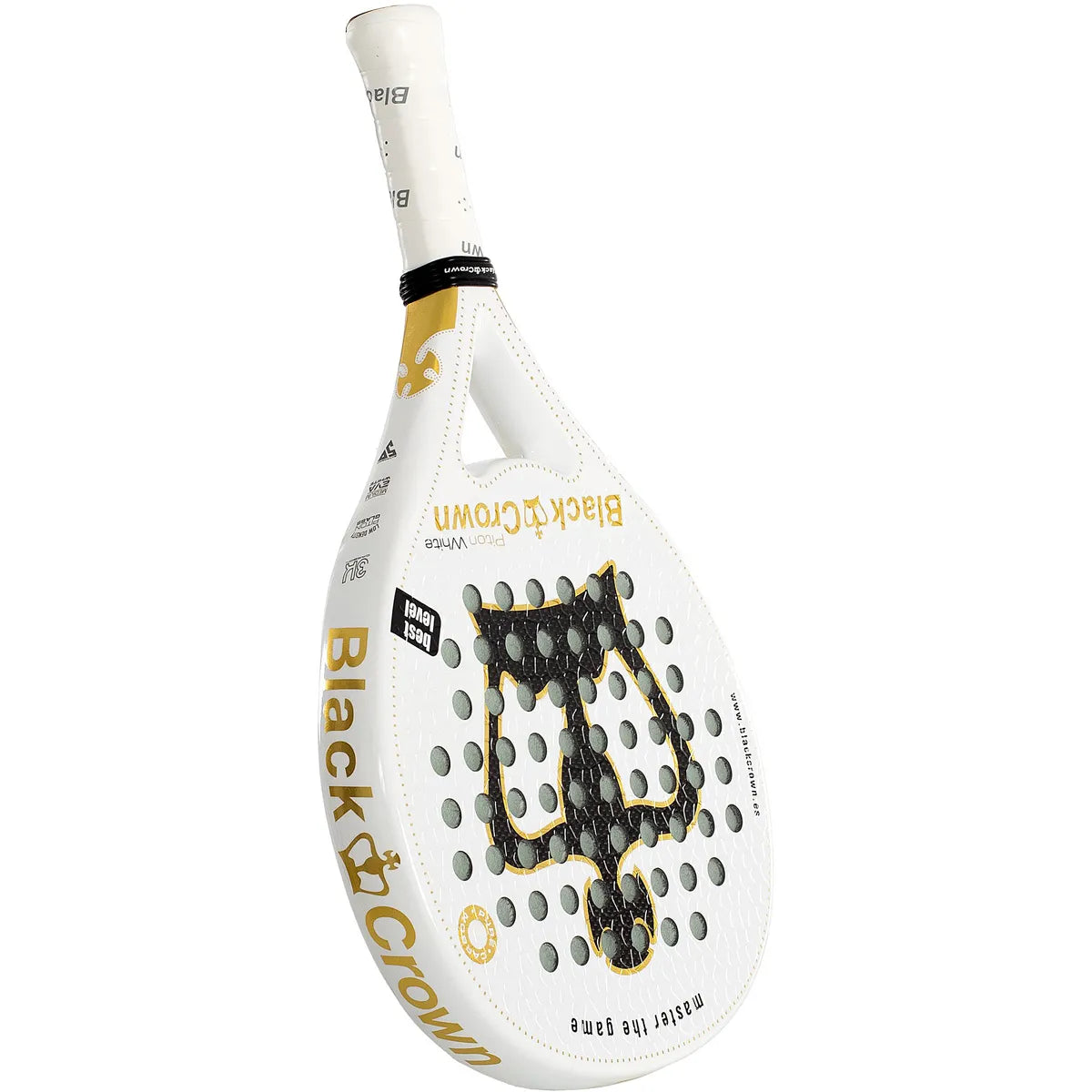 BLACK CROWN PITON WHITE PADEL RACKET