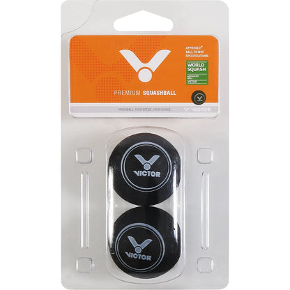 BALLES DE SQUASH VICTOR (DOUBLE POINT JAUNE - X2)