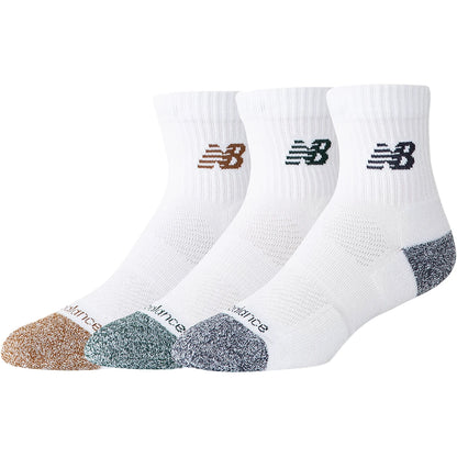 3 PAIRS OF NEW BALANCE ACTIVE CREW SOCKS (ANKLE)