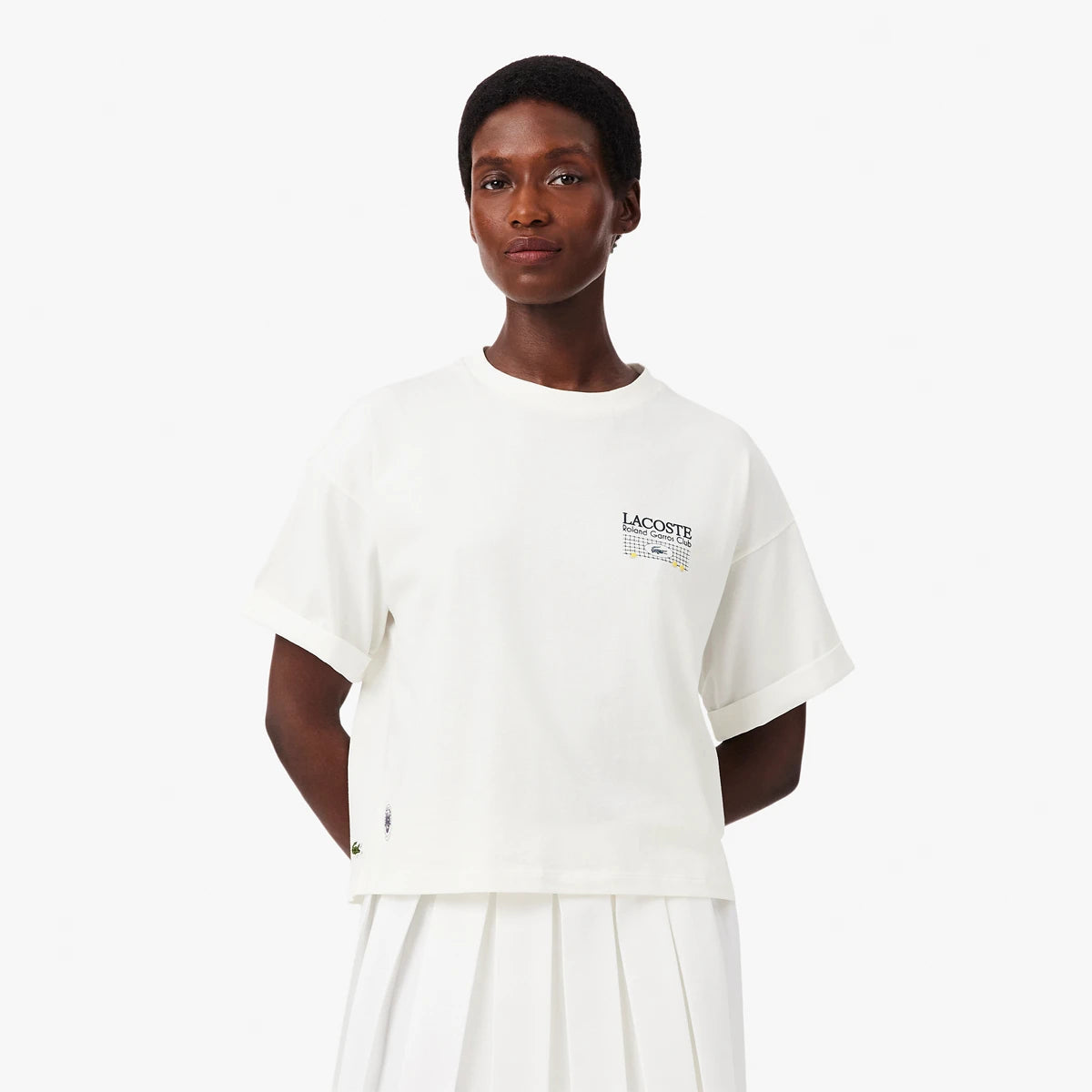 T-SHIRT LACOSTE FEMME ROLAND GARROS GRAPHIQUE