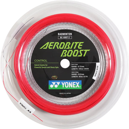 BOBINE BADMINTON YONEX BG AEROBITE BOOST GREY/RED (200 METRES)