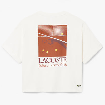 T-SHIRT LACOSTE FEMME ROLAND GARROS GRAPHIQUE