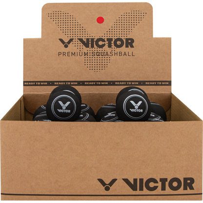 BALLES DE SQUASH VICTOR (SIMPLE POINT ROUGE - X36)