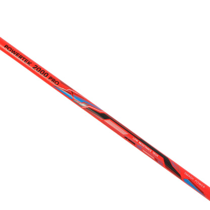 BADMINTONSCHLÄGER HUNDRED POWERTEK 2000 PRO ROT (BESAITET)