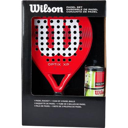WILSON PADEL RACKET KIT + OPTIX XP BALL TUBE