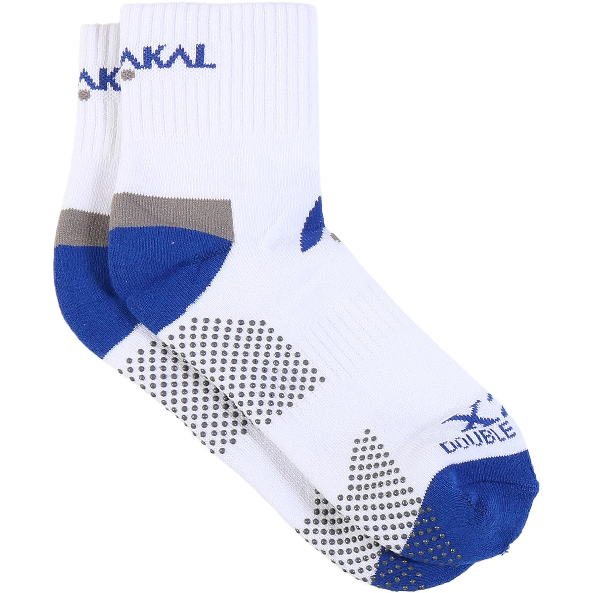 KARAKAL MID-CUT SOCKS X2 (WHITE-BLUE) - 2 PAIRS