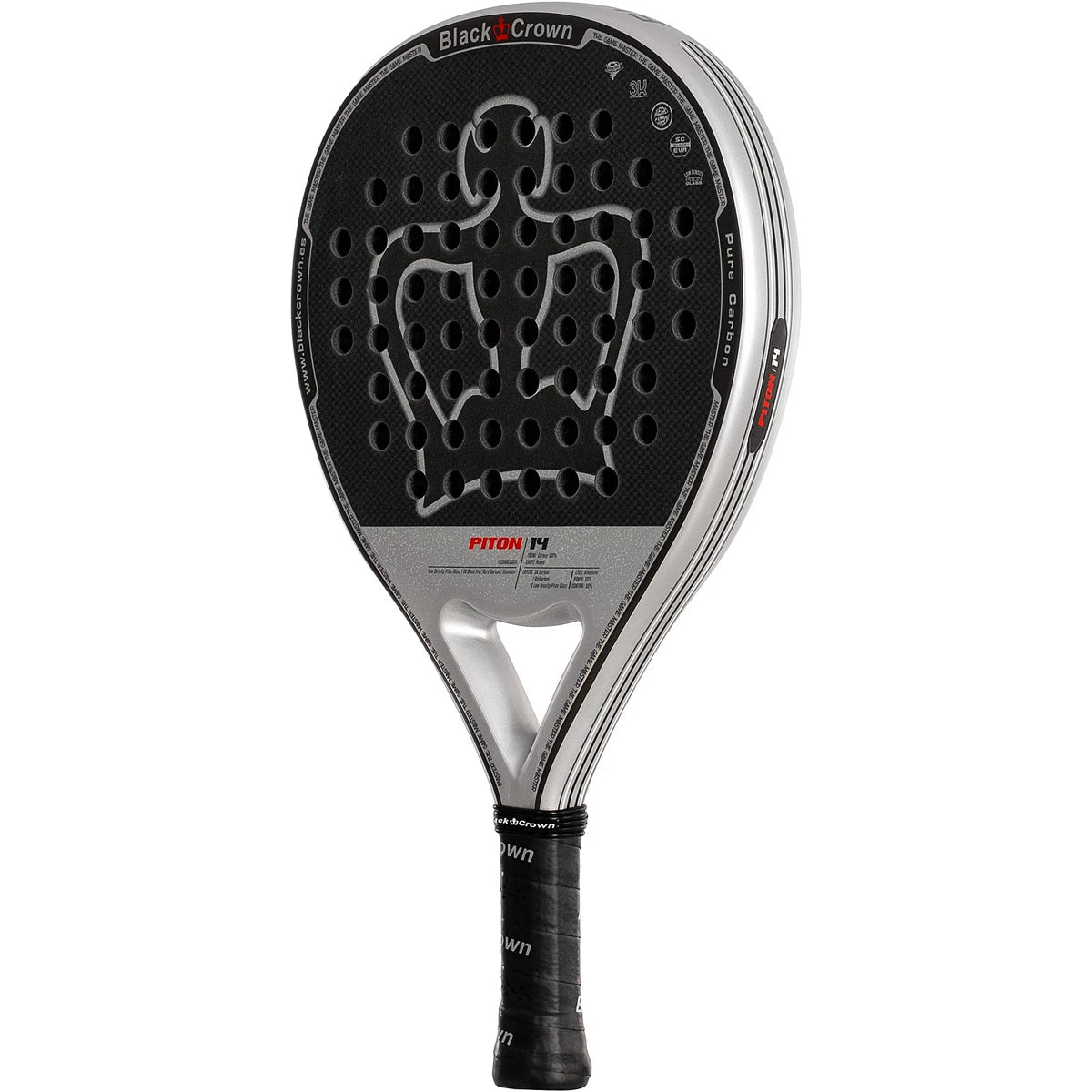 RAQUETTE DE PADEL BLACK CROWN PITON 14