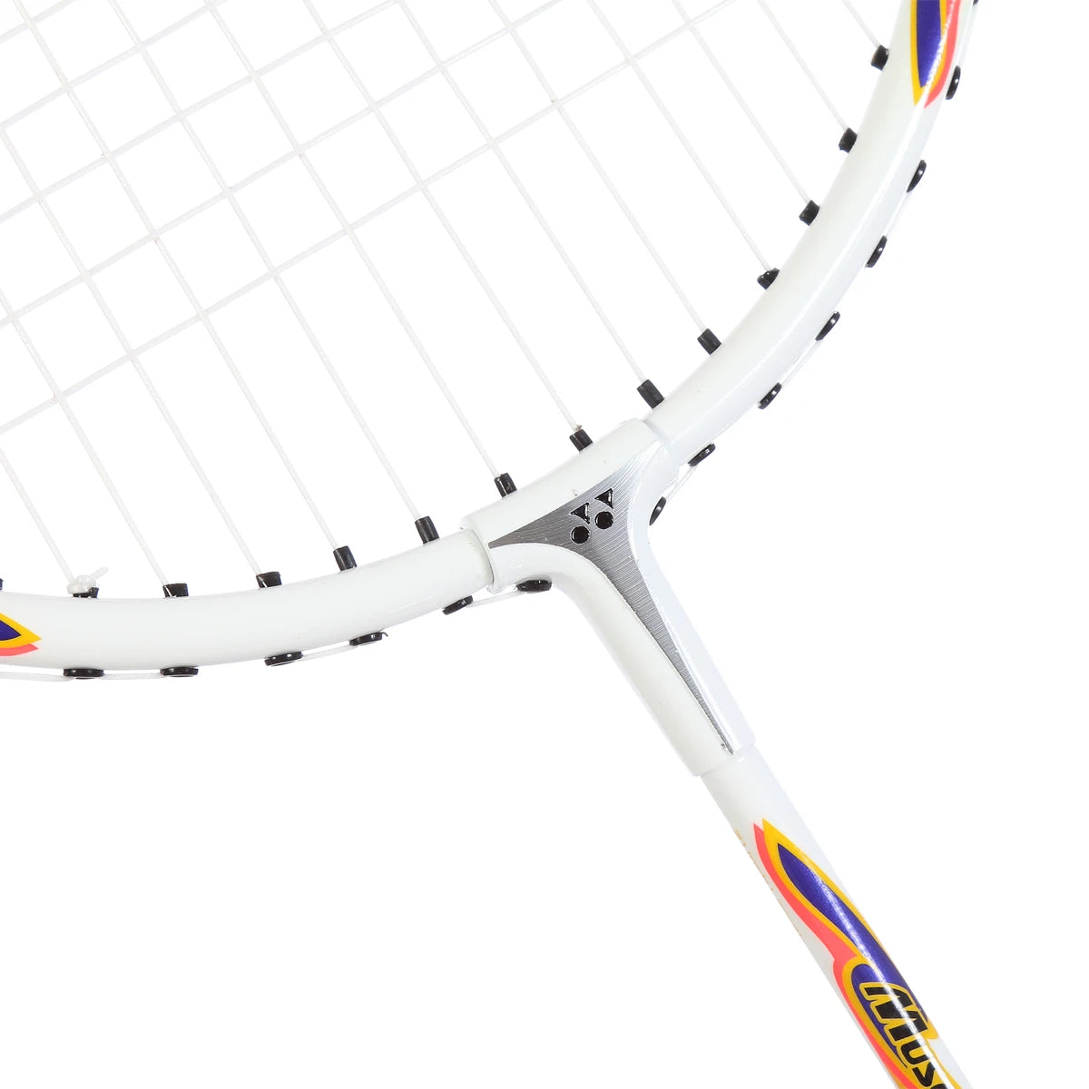 YONEX MP2 WHITE/LIME JUNIOR BADMINTON RACKET (STRUNG)