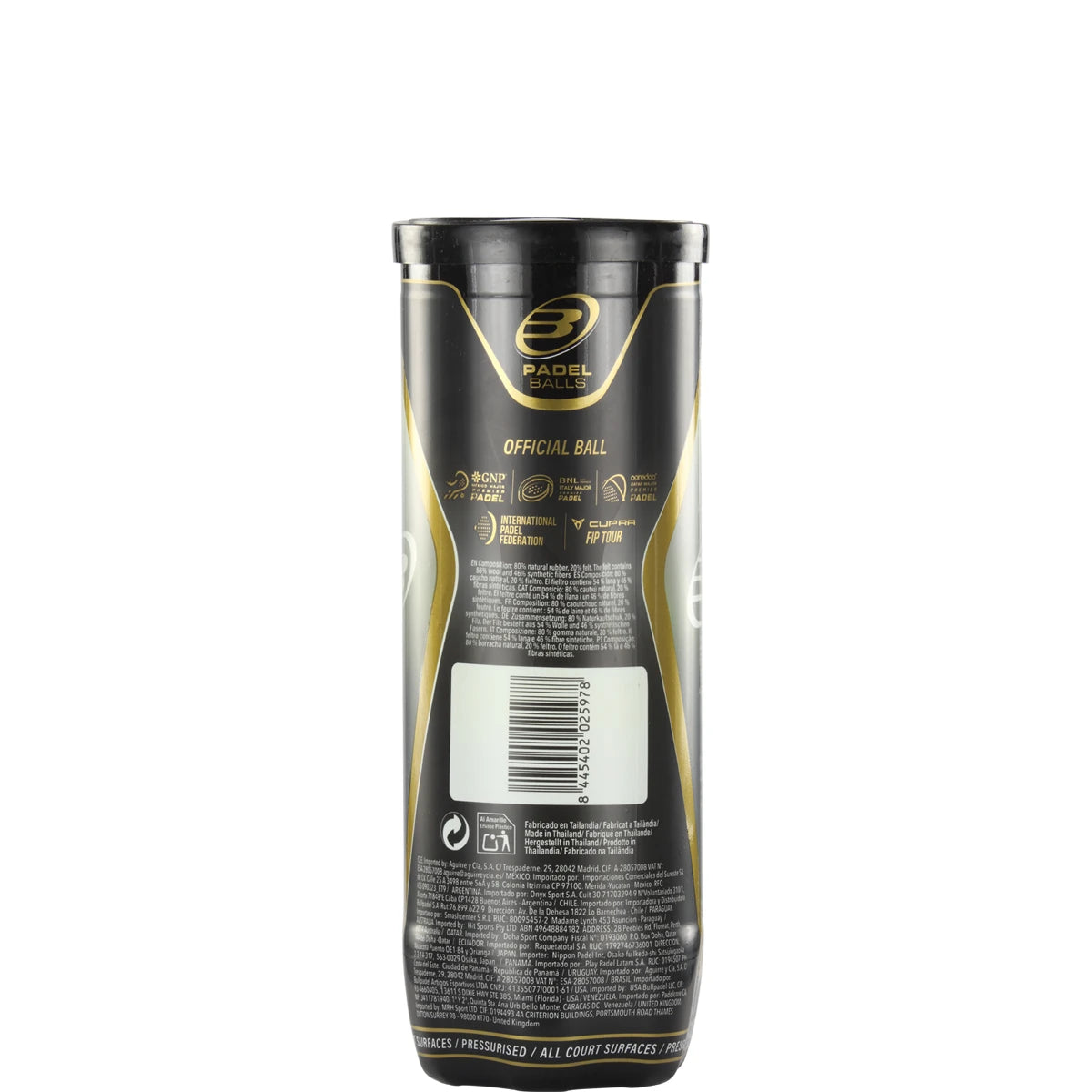 TUBE DE 3 BALLES BULLPADEL FIP NEXT PRO