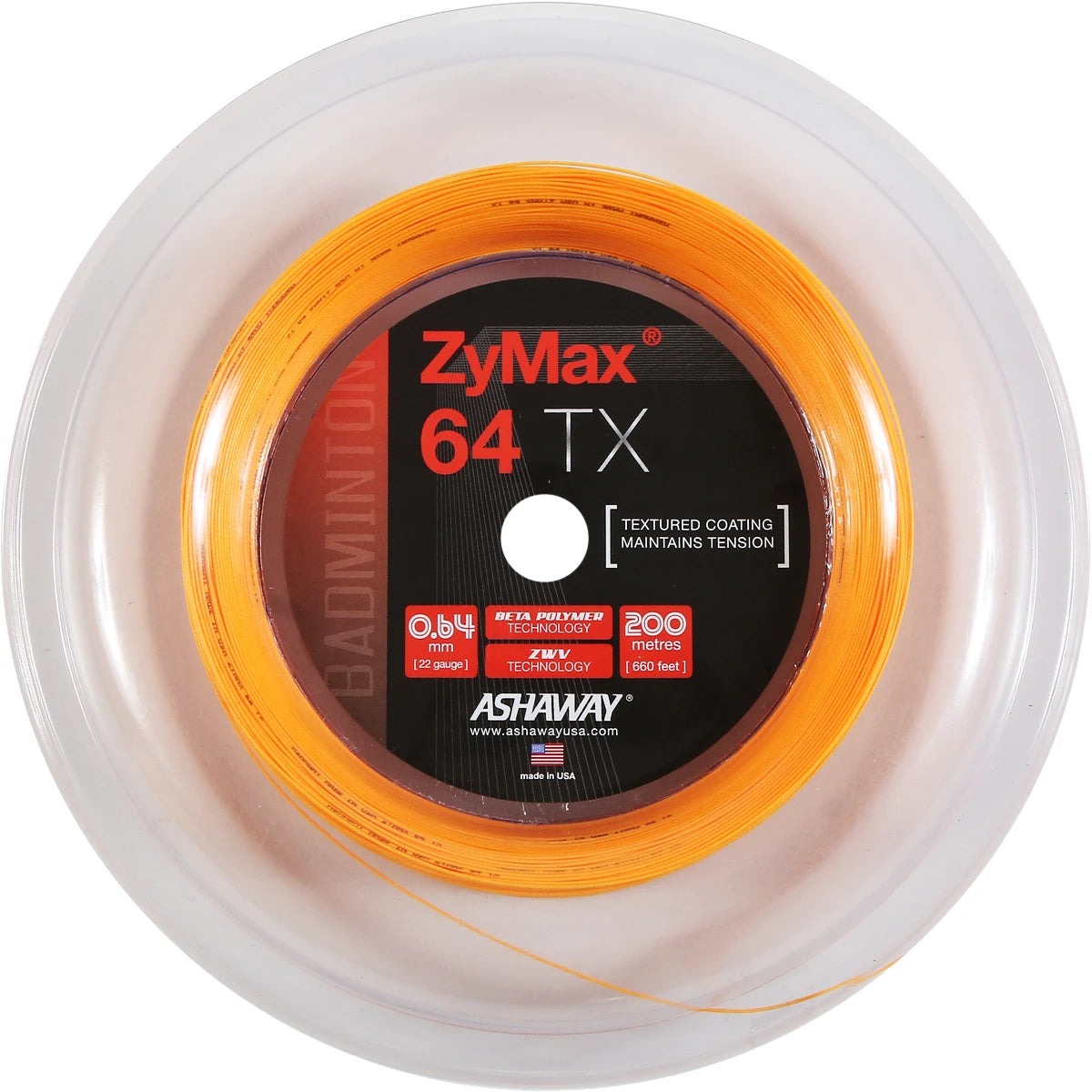 BOBINE BADMINTON ASHAWAY ZYMAX 64 TX (200 METRES)