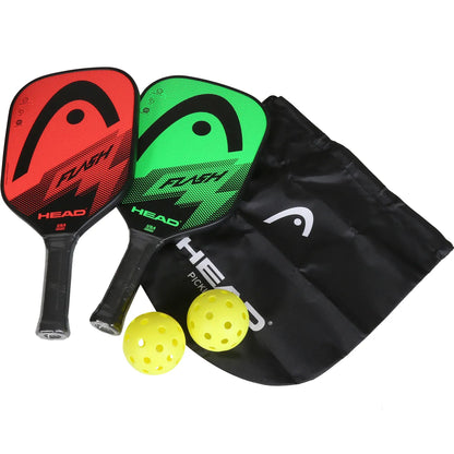 LOT DE 2 RAQUETTES HEAD PICKLEBALL FLASH + 2 BALLES