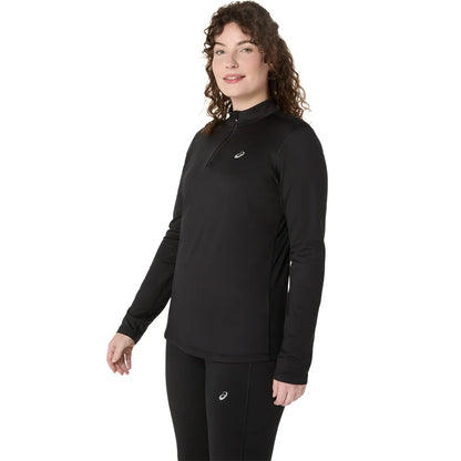 T-SHIRT ASICS FEMME CORE MANCHES LONGUES 1/2 ZIP