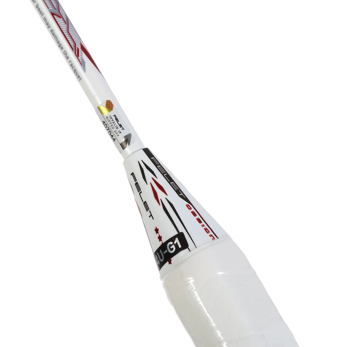 RAQUETTE DE BADMINTON FELET SPORT FORCE WHITE-RED (CORDEE)