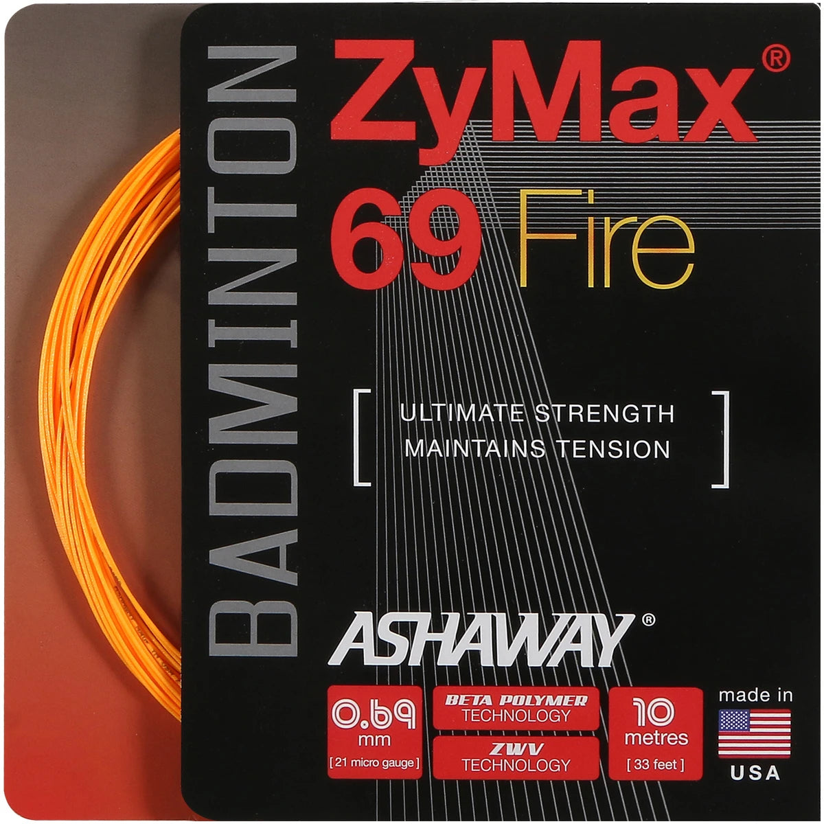 BADMINTONSAITEN ASHAWAY ZYMAX 69 FIRE (10 METER)