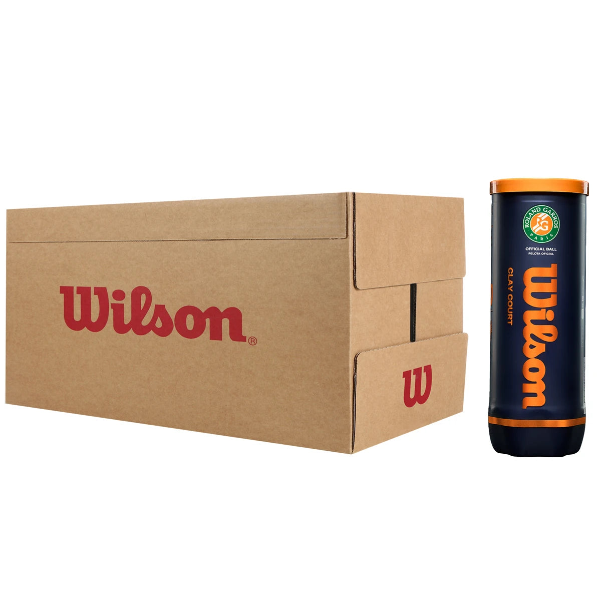 KARTON MIT 24 RÖHREN MIT JE 3 WILSON ROLAND GARROS OFFICIAL CLAY BÄLLEN