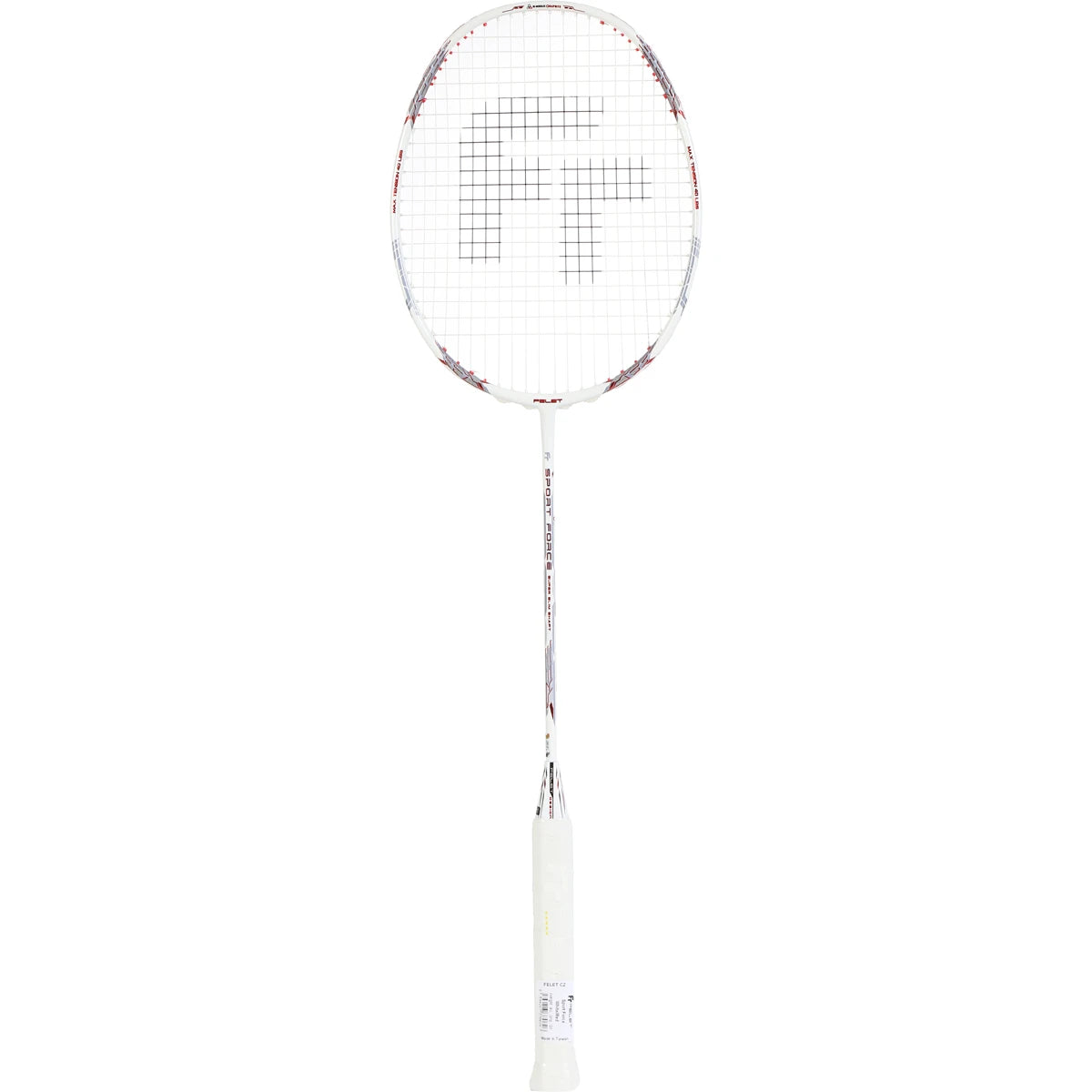 RAQUETTE DE BADMINTON FELET SPORT FORCE WHITE-RED (CORDEE)
