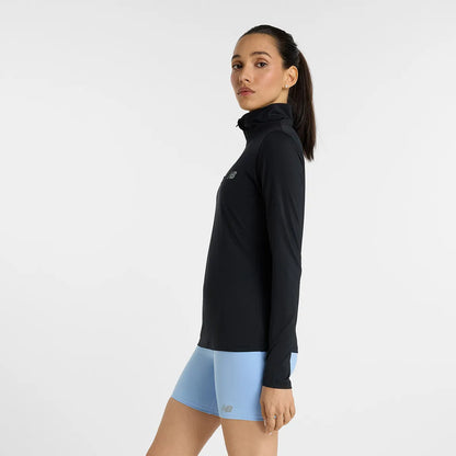 DAMEN SPORT T-SHIRT NEW BALANCE SPORT MIT VIERTELREISSVERSCHLUSS