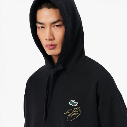 SWEAT A CAPUCHE LACOSTE DJOKOVIC ON COURT