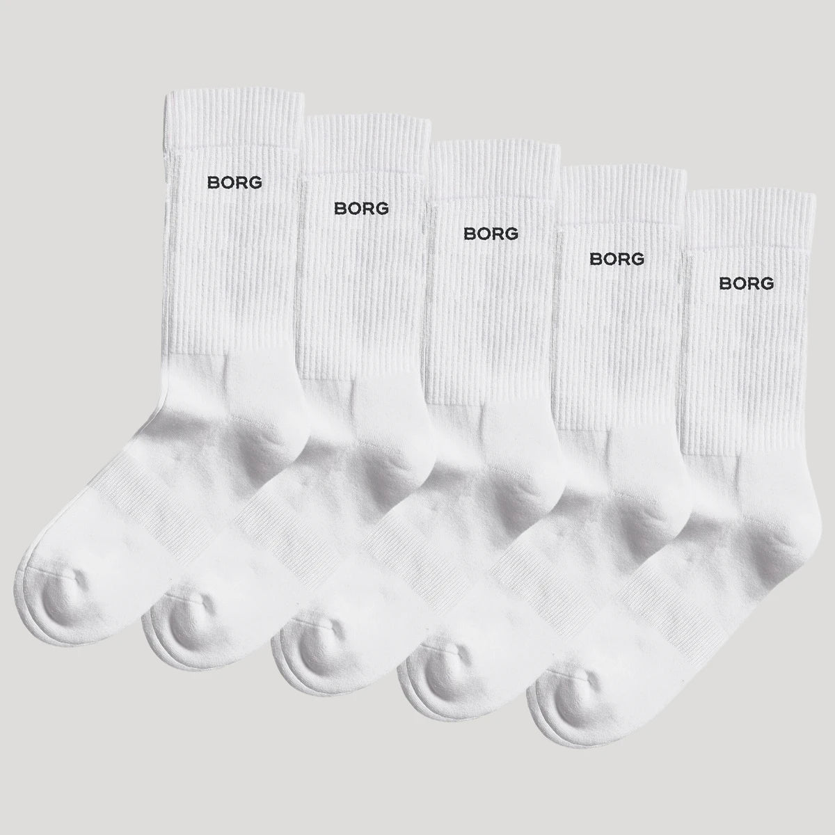 5 PAIRS OF BJORN BORG ESSENTIAL SOCKS (MID)
