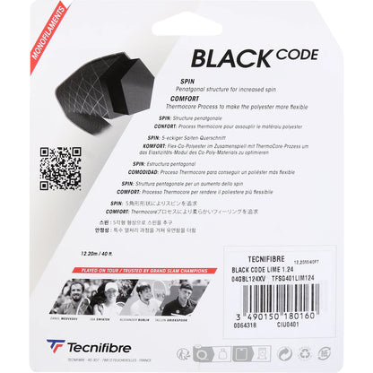 Cordage Tecnifibre Black Code Lime (12 Mètres)