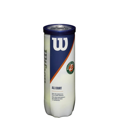 TUBE DE 3 BALLES WILSON ROLAND GARROS ALL COURT