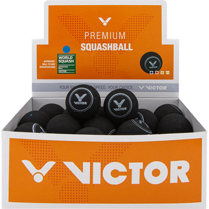 BALLES DE SQUASH VICTOR (SIMPLE POINT BLEU - X36)